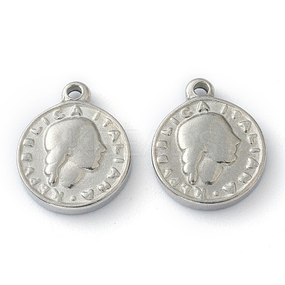 Non-Tarnish 304 Stainless Steel charms STAS-O145-15P-1