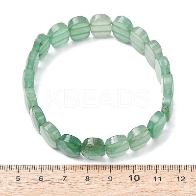 Natural Green Aventurine Faceted Beaded Stretch Bracelets for Women BJEW-K251-07E-1