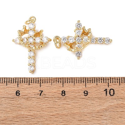 Brass Micro Pave Cubic Zirconia Pendants KK-C143-43A-G01-1