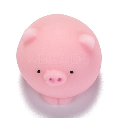 Pig Shape Stress Toy AJEW-H125-20-1