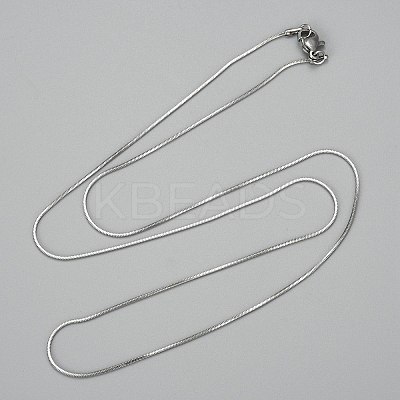 Non-Tarnish 304 Stainless Steel Square Snake Chain Necklaces LS-NJEW-P170-01P-08-1