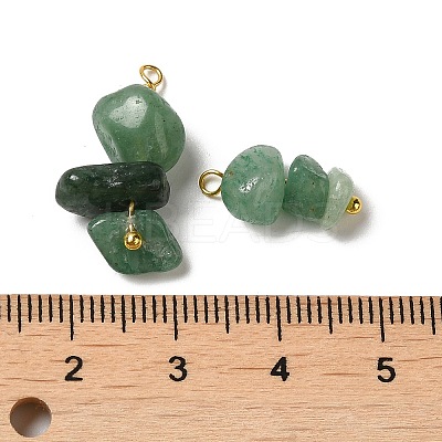 Natural Green Aventurine Pendants KK-P242-31G-04-1