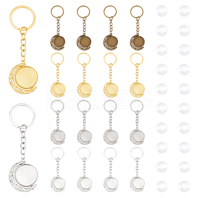 20Pcs 4 Color Alloy Keychain KEYC-DC00017-1