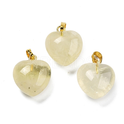 Natural Lemon Quartz Pendants G-J386-H18-G-1