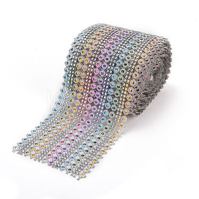 16 Rows Plastic Diamond Mesh Wrap Roll DIY-L049-03-1