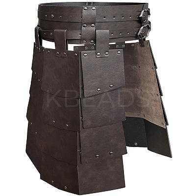 Medieval PU Imitation Leather Thigh Waist Armor AJEW-WH20054-091B-1