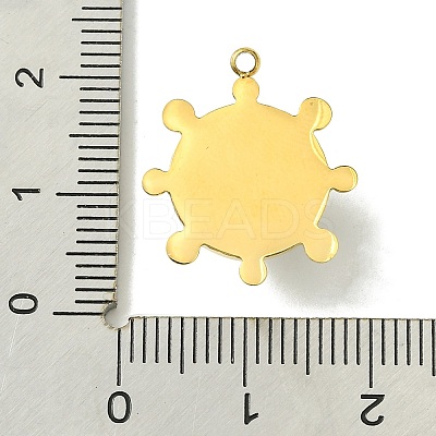 Ion Plating(IP) 304 Stainless Steel Pave Shell Pearl Pendants FIND-Z028-35B-1