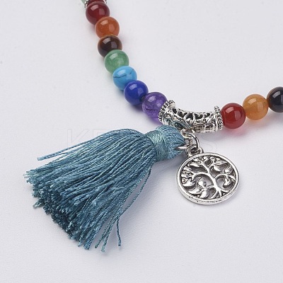 Natural Gemstone Beads Necklaces NJEW-F147-B02-1
