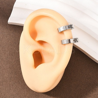 201 Stainless Steel Cuff Earrings EJEW-T056-01P-01-1