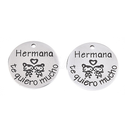 Non-Tarnish 201 Stainless Steel Pendants LS-STAS-T064-38P-14-1