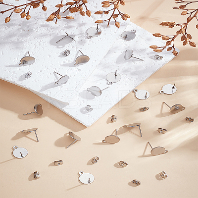 20Pcs 304 Stainless Steel Stud Earring Findings STAS-LP0001-77-1