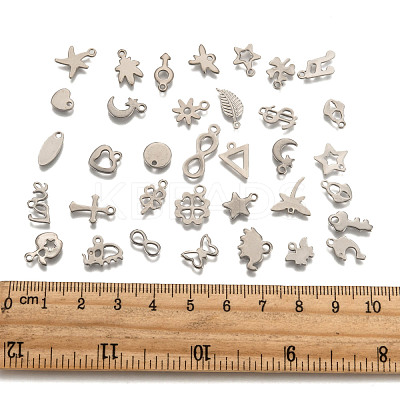 Tarnish Resistant 304 Stainless Steel Charms Mixed Shapes Pendants STAS-J014-M-1