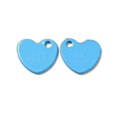 Spray Painted 201 Stainless Steel Charms STAS-G304-25E-1