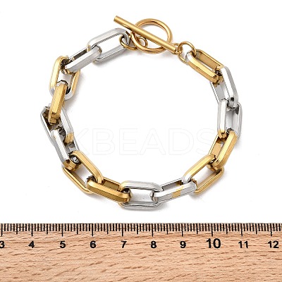 304 Stainless Steel Cable Chain Bracelets for Women BJEW-D377-01E-1