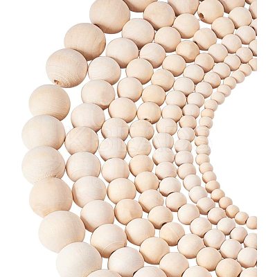 Unfinished Wood Beads WOOD-PH0008-16-1