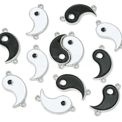 12Pcs 2 Colors Alloy Enamel Split Links Connectors ENAM-FS0001-84-1