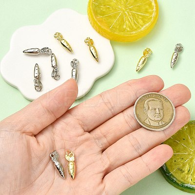 12Pcs 2 Colors Brass Pendants KK-CJ0003-78-1