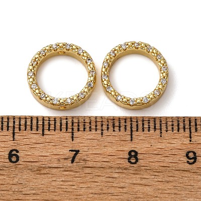 Brass Clear Cubic Zirconia Bead Frame KK-A270-05G-1
