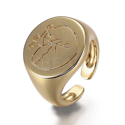 Brass Cuff Rings RJEW-H538-16-1