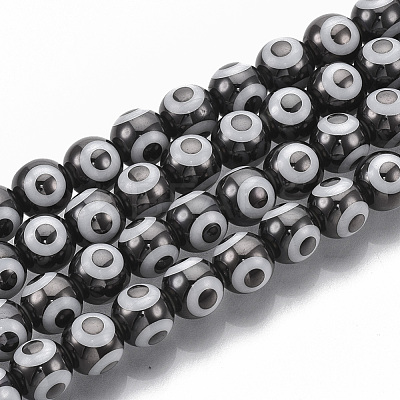 Electroplate Glass Beads Strands EGLA-T012-02C-8MM-1