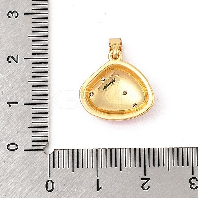 Brass Micro Pave Cubic Zirconia Pendants KK-R100-12G-01-1