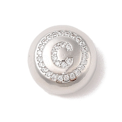 Rack Plating Brass & Cubic Zirconia Pendants KK-Z047-07P-C-RS-1