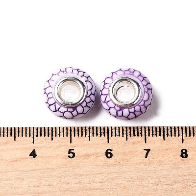 Opaque Resin European Beads RESI-C055-01-1