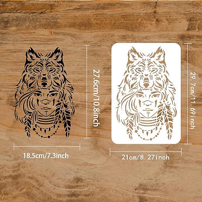 Large Plastic Reusable Drawing Painting Stencils Templates DIY-WH0202-483-1