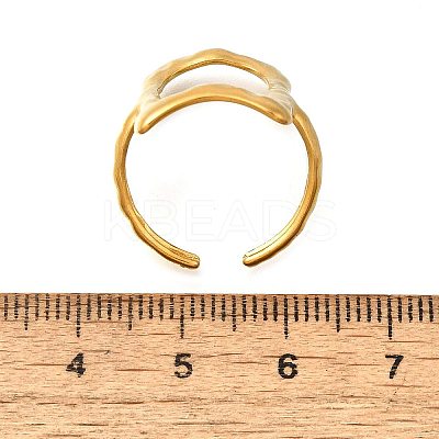 304 Stainless Steel Open Cuff Rings RJEW-M072-05G-1