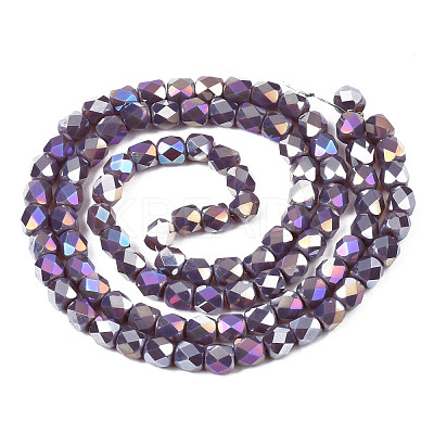 Electroplate Glass Beads Strands EGLA-N002-13-A02-1
