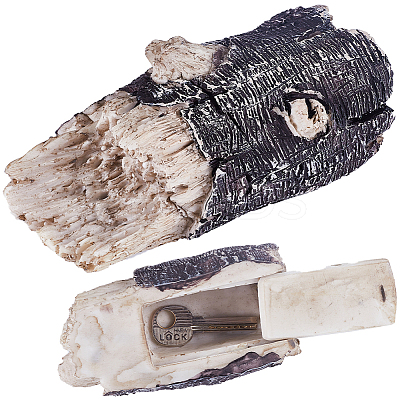 Simulation Resin Tree Stump Hidden Key DIY-WH0430-161-1