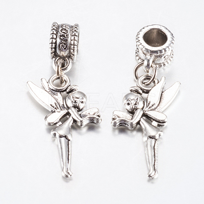 Tibetan Style Alloy European Dangle Charms PALLOY-F199-34AS-1