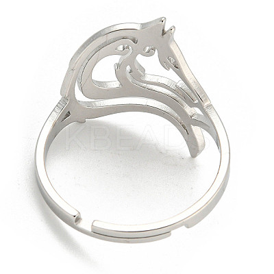 Non-Tarnish 304 Stainless Steel Rings RJEW-R142-02P-1