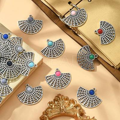 30Pcs Resin Imitation Turquoise Pendants RESI-CJ0003-68-1