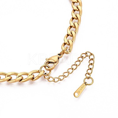6MM 304 Stainless Steel Cuban Link Chain Necklaces NJEW-N058-11G-1