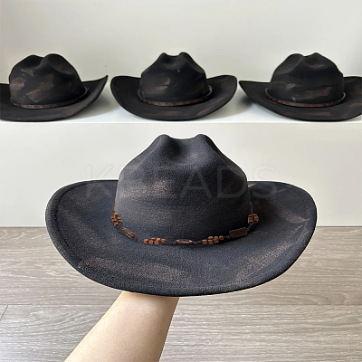1Pc Ethnic Style Imitation Leather Adjustable Hat Band AJEW-LP0007-32A-1