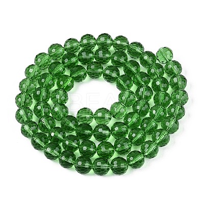 Transparent Glass Bead Strands GLAA-R095-10mm-30-1