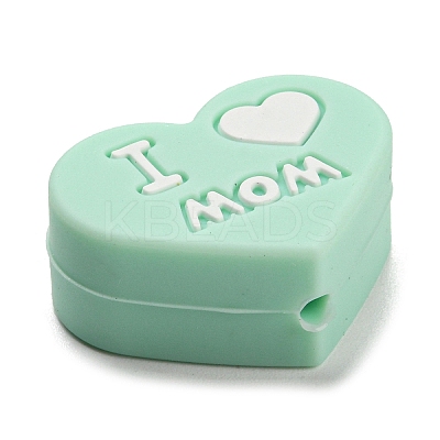 Father's Day Silicone Focal Beads FIND-PW0005-12G-1