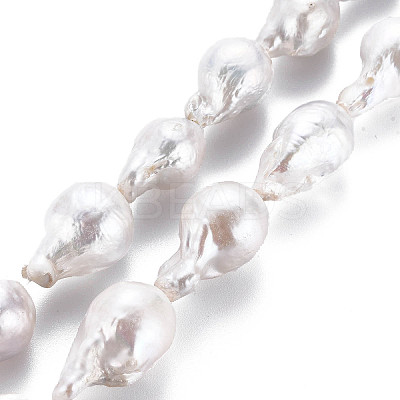 Natural Baroque Pearl Keshi Pearl Beads Strands PEAR-S019-05A-1