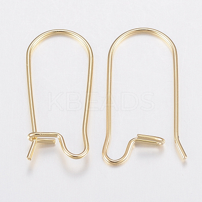304 Stainless Steel Hoop Earring Findings Kidney Ear Wires STAS-H436-03-1