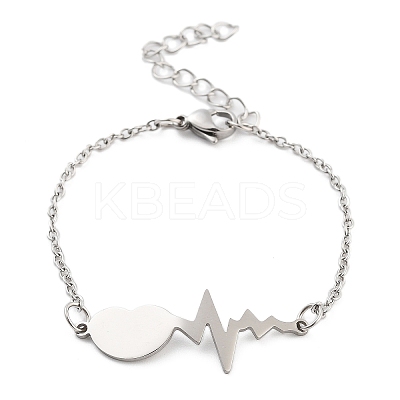 Non-Tarnish Stainless Steel Cable Chain Link Bracelets for Women Men LS-STAS-Z061-01P-02-1