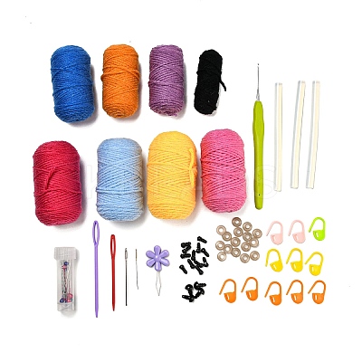 5 Style Jellyfish Yarn Knitting Beginner Kit DIY-F146-08-1
