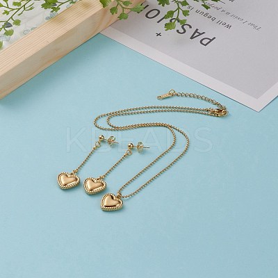 Pendant necklaces & Dangle Earrings Jewelry Sets SJEW-JS01170-1