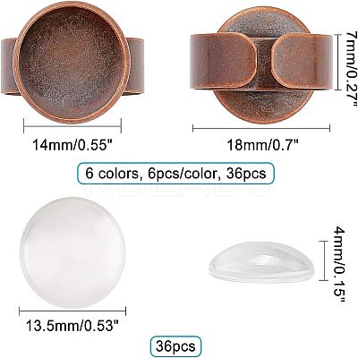 DIY Jewelry Finger Ring Making Kits DIY-FH0001-24-1