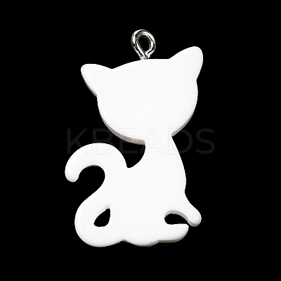 Opaque Resin Pendants RESI-G069-03D-1