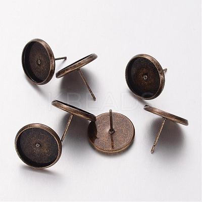 Brass Stud Earring Settings KK-H720-AB-NR-1