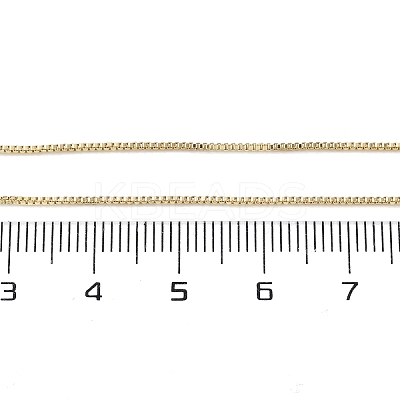 Brass Box Chain Necklaces for Women X-NJEW-D302-42G-1