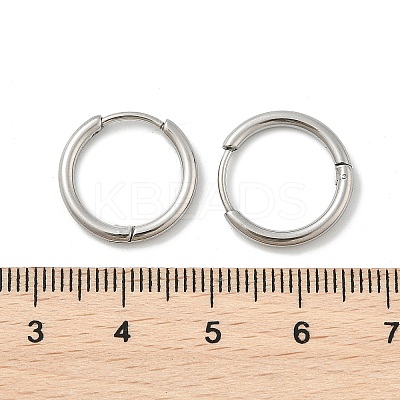 Tarnish Resistant 304 Stainless Steel Huggie Hoop Earrings LS-EJEW-G272-02-12mm-P-1