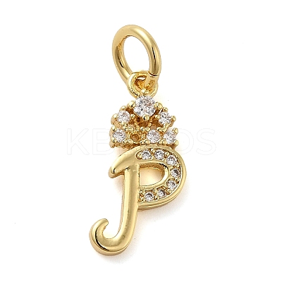 Brass Micro Pave Cubic Zirconia Pendants KK-M273-01G-P-1