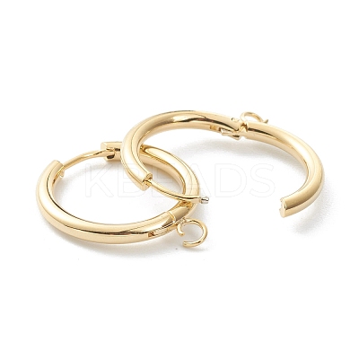 201 Stainless Steel Huggie Hoop Earring Findings STAS-P283-01H-G-1